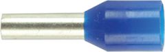 2,5 BLÅ ST. Endehylse isolert, stor krave, 2,5mm², 12mm, BLÅ