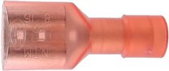 A 1507 FLF N. Isolert flatstifthylse (nylon), fullisolert, hun. 1,5mm², rød