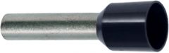 1,5 SORT C. Endehylse isolert, 1,5mm², 8mm, SORT. DIN+TM