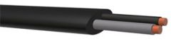 RKXB 2x0,75 GS. Kabel oval 2 x 0,75mm² GRÅ/SORT, SORT utvendig
