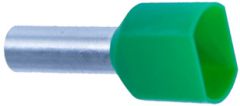 16 TVILL. Endehylse isolert, tvilling 2x16mm², lengde 14mm, grønn