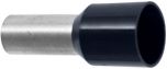6,0 SORT. Endehylse, isolert, 6,0mm², 12mm, SORT