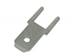 B 12523 Uninsulated tab male (soldering) Straight, 1 x male tab, 2 x male connectors