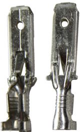 B 409 H Non-insulated male disconnect with lock tongue 1,5mm²