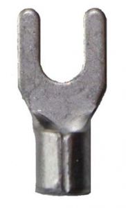 B 1053 G. Uisolert kabelsko, gaffel, sveiset-hals, 10mm² M5