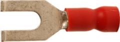 A 1537 GB. Isolert gaffelkabelsko. 1,5mm² M3,5, rød, bøy