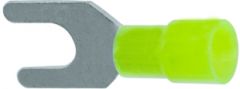 A 0543 G. Isolert gaffelkabelsko 0,5mm² M4, gul