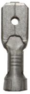 B 1507 H. Uisolert kabelsko, flatstift, han (6,3 x 0,8mm), 0,75-1,5mm²